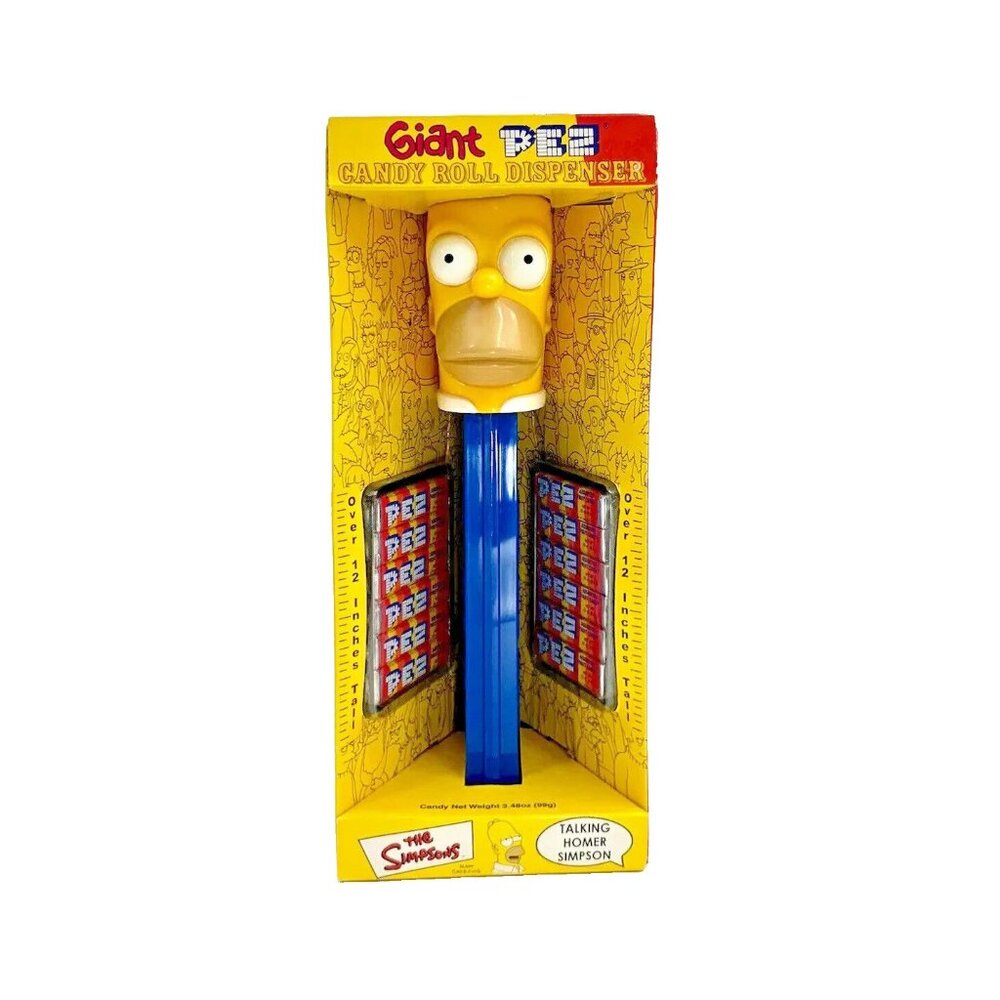 Homer Simpson Giant Pez Candy Dispenser in Box 2002 Vintage Toy Gift